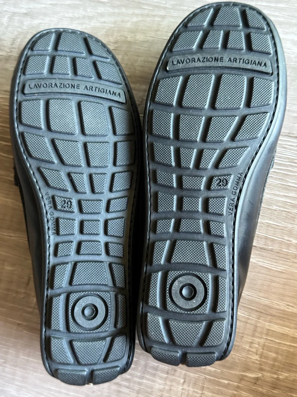 Black Kids Slip-On Loafers with Silver Accent